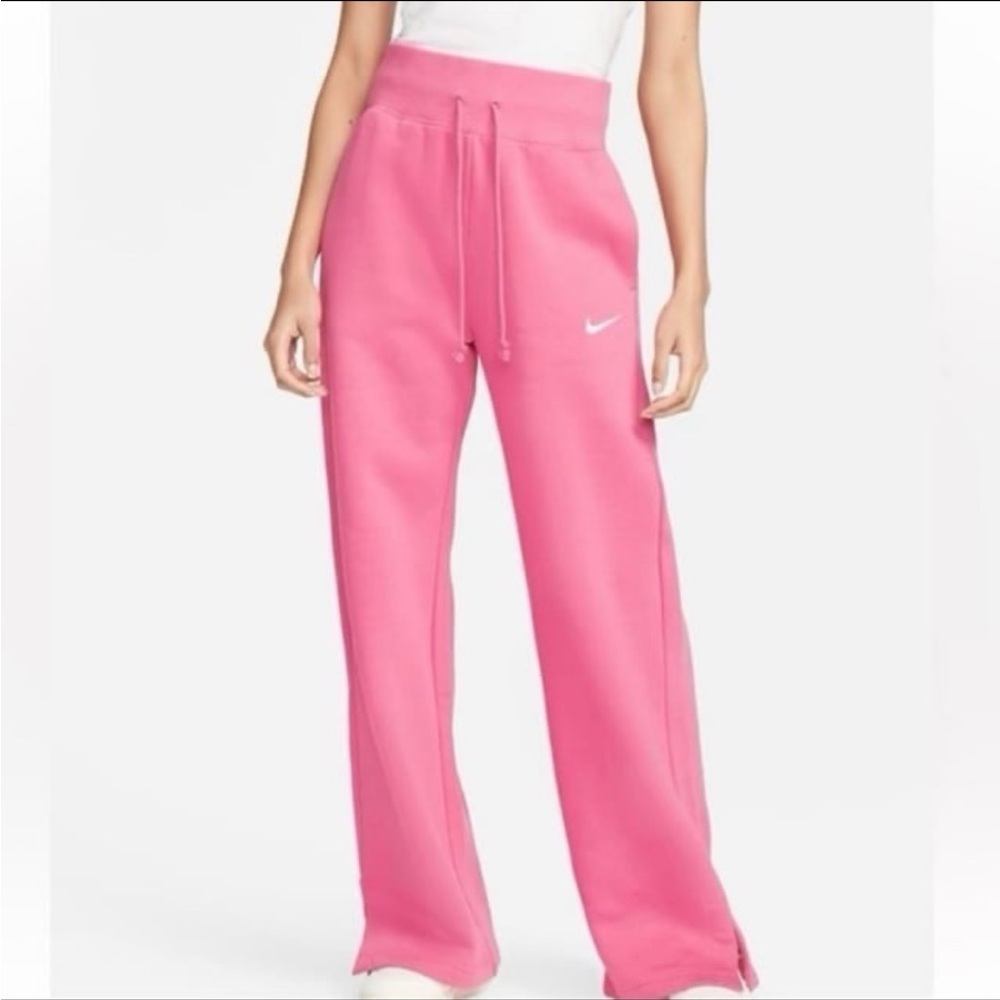 Nike Women's Pink wide-leg Lounge Pants